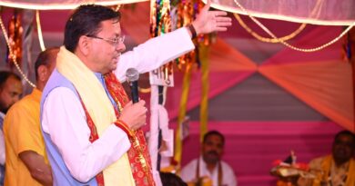 मुख्यमंत्री पुष्कर सिंह धामी नगाण गांव में आयोजित श्रीमद्भागवत कथा में हुए सम्मिलित